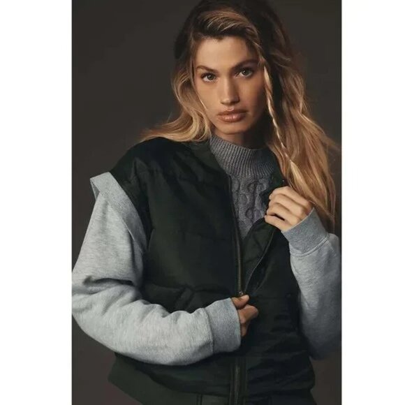 Daily Practice by Anthropologie Skill Set Jacket Top Oversized Zip-Up XXS 266138 - Picture 1 of 10